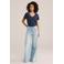 WE Fashion T-shirt met kant - donkerblauw