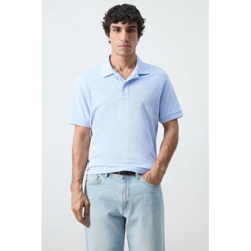 Mango Man regular polo blauw afbeelding