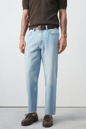 tapered jeans blauw