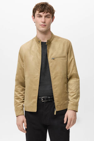 suede bikerjack beige