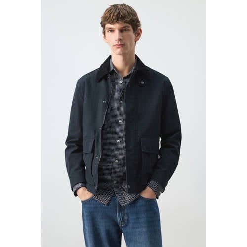 Mango Man tussenjas donkerblauw afbeelding