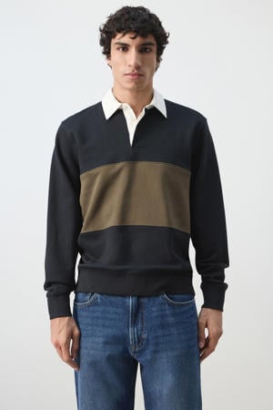 gestreepte sweater donkerblauw