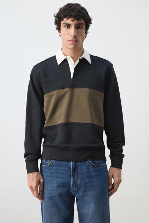 gestreepte sweater donkerblauw
