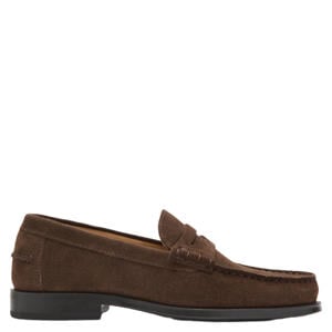 suède loafers bruin