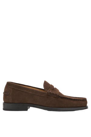 suède loafers bruin