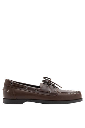 leren bootschoenen bruin