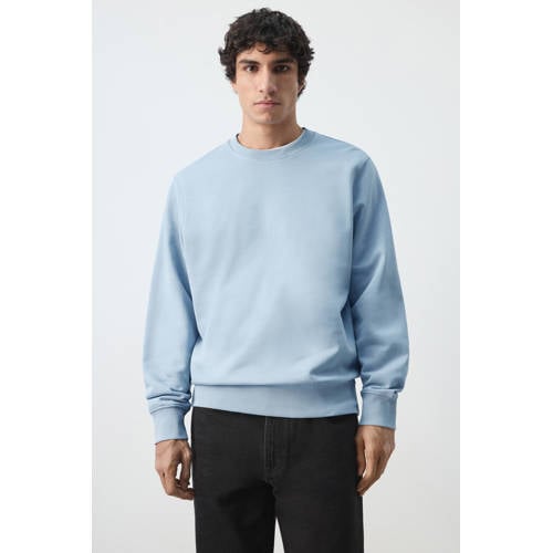 Mango Man sweater lichtblauw afbeelding