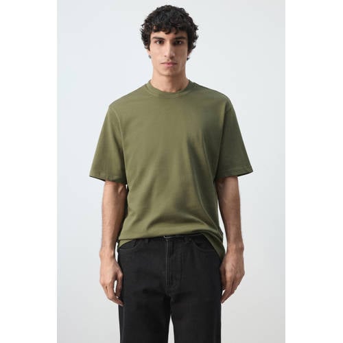 Mango Man relaxed T-shirt groen afbeelding