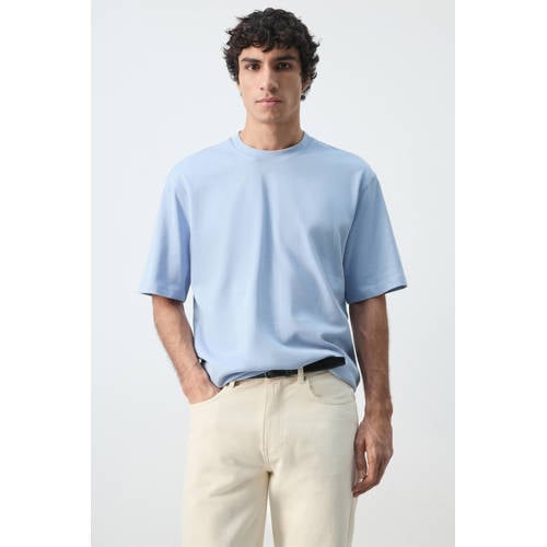 Mango Man relaxed T-shirt blauw afbeelding
