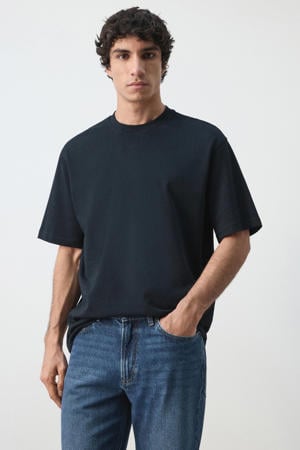 relaxed T-shirt donkerblauw