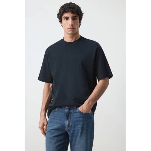Mango Man relaxed T-shirt donkerblauw afbeelding