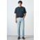 Mango Man relaxed T-shirt donkerblauw