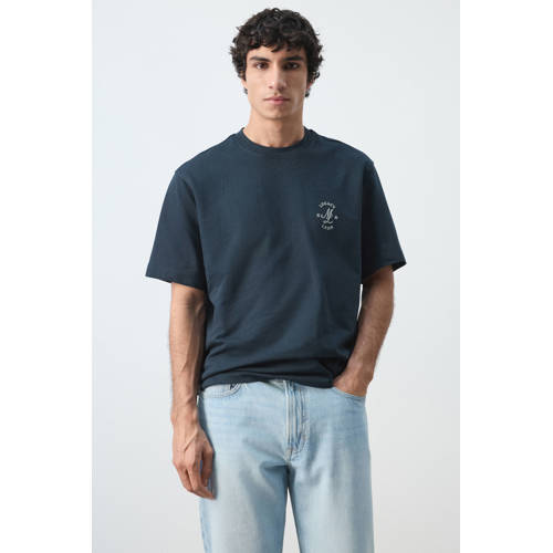 Mango Man relaxed T-shirt donkerblauw afbeelding