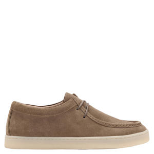suède veterschoenen lichtbruin
