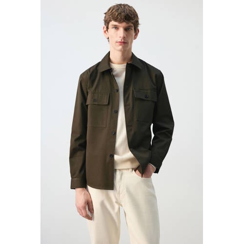 Mango Man overshirt bruin afbeelding