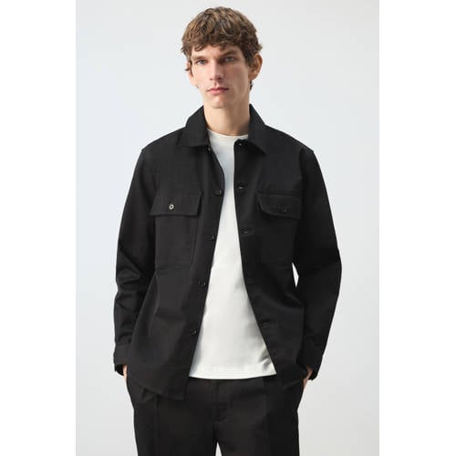 Mango Man overshirt zwart afbeelding