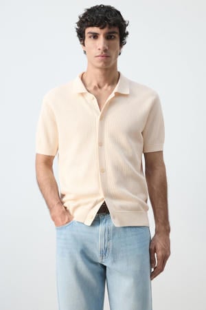 regular casual overhemd beige