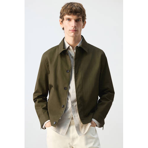 Mango Man trenchcoat groen afbeelding