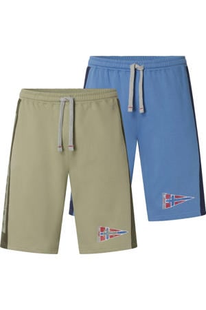 HARAL loose sweatshort Plus Size blauw - (set van 2)