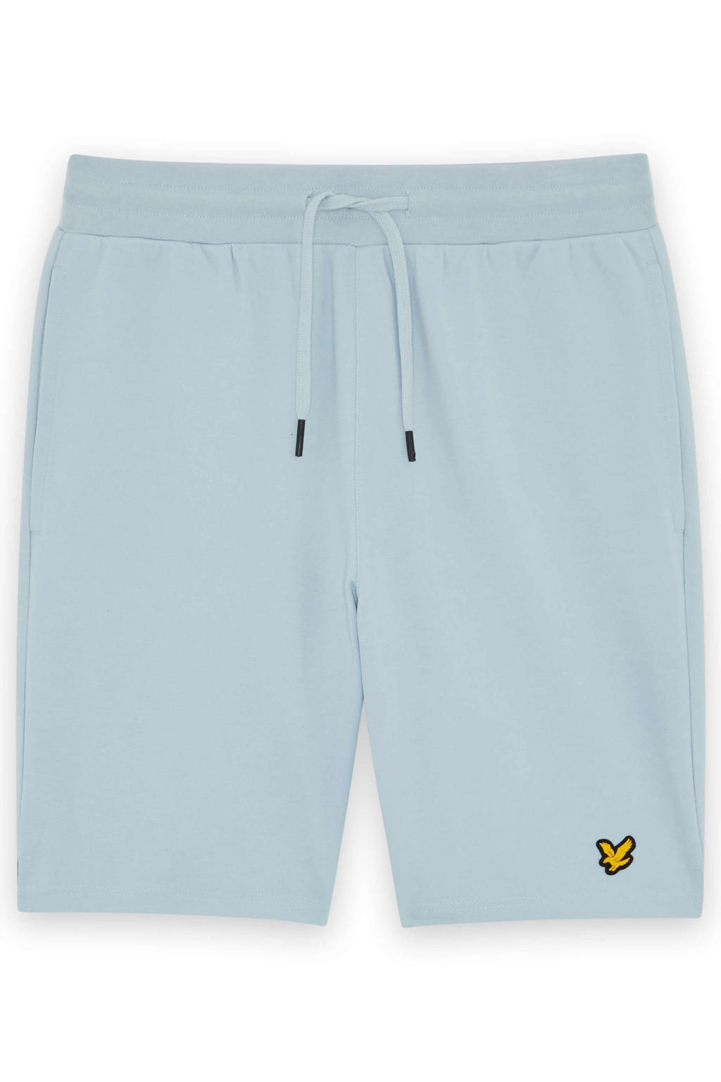 Lichtblauwe heren Lyle & Scott short van viscose met regular fit en effen