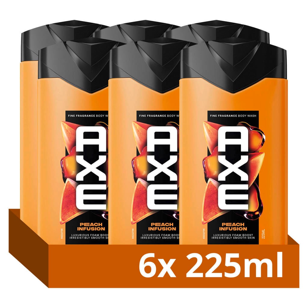 Axe Fine Fragrance Collection Peach Infusion douchegel - 6 x 225 ml