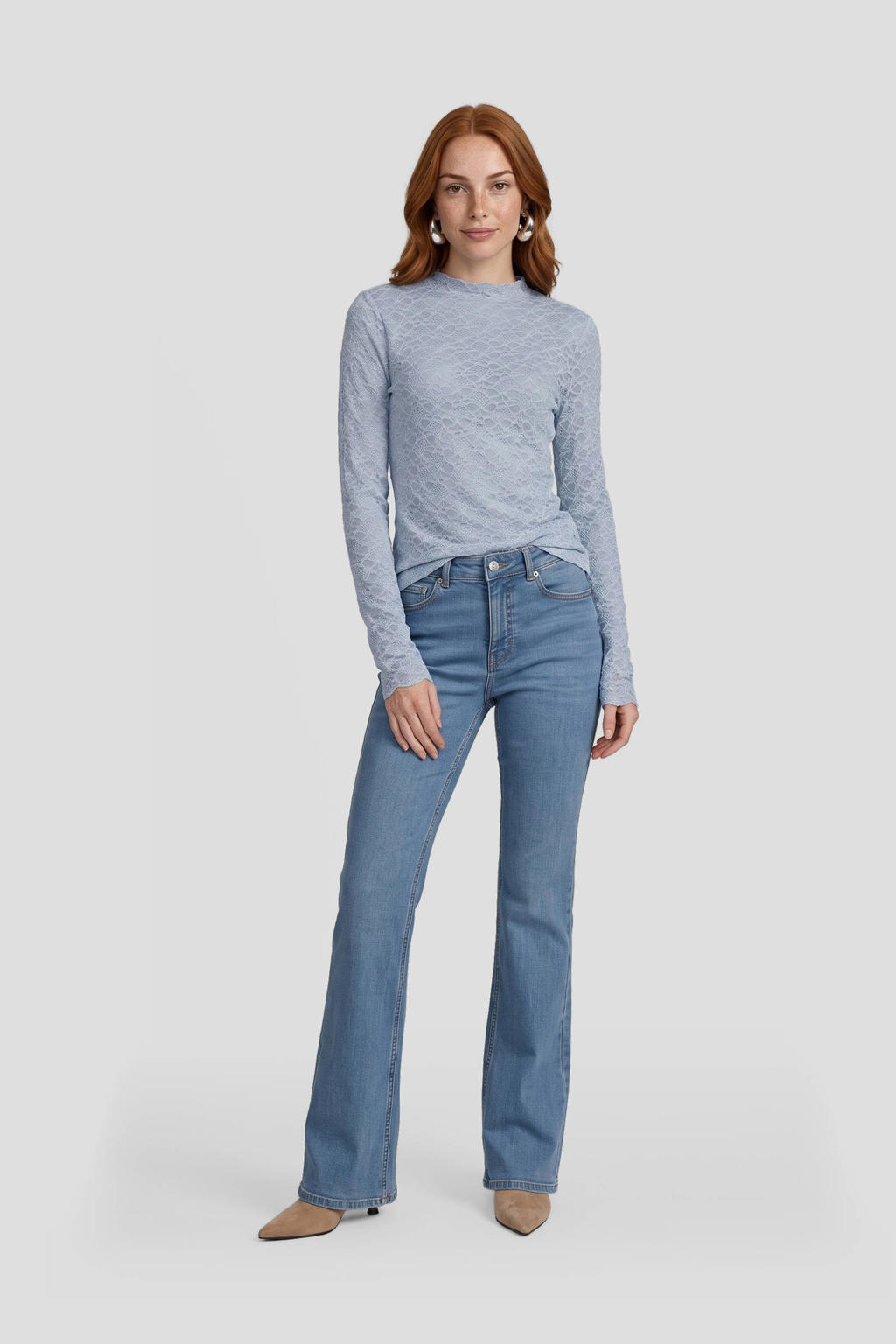 Anytime high waist flared jeans blue