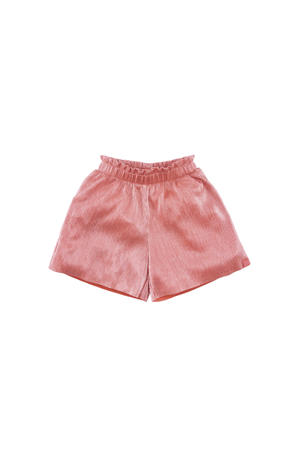 casual short Rumi plisse koraal