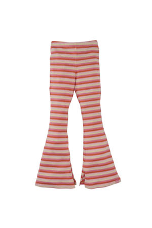 flared broek Lauren oranje/lichtgeel/koraal