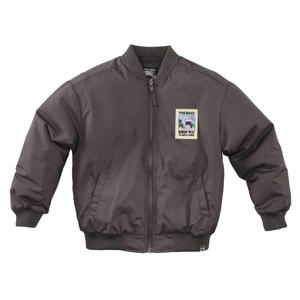 bomberjack Samba met backprint donkerbruin
