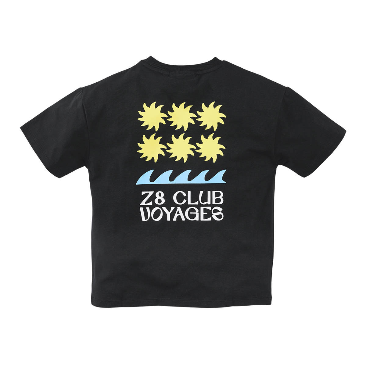 ども Z8 kids T-shirt Thierno met backprint zwart/geel | wehkamp