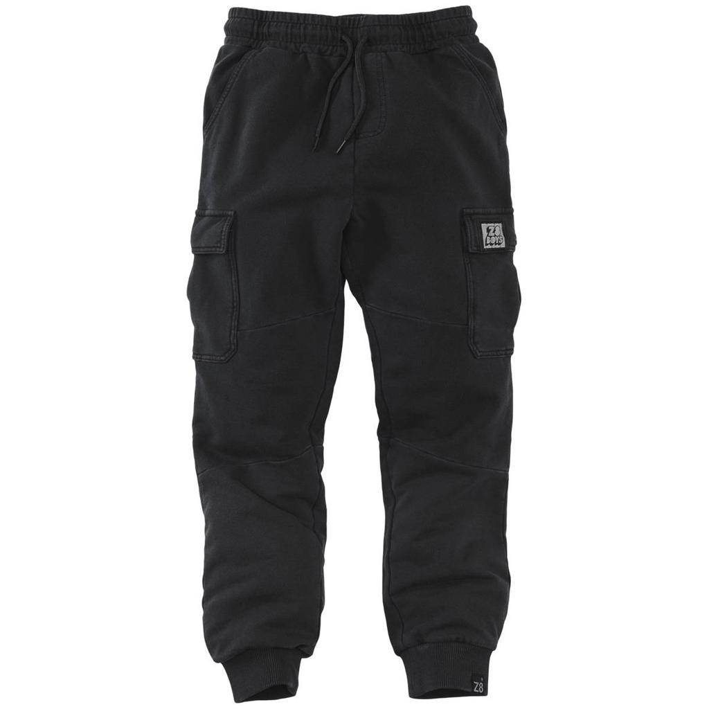 Donkerblauwe jongens Z8 kids cargo sweatpants Cooper van stretchkatoen met regular fit, regular waist en effen