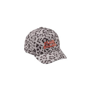 baseball cap Jaylinn met panterpint lichtgrijs