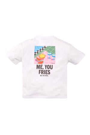 T-shirt Zayd met backprint wit