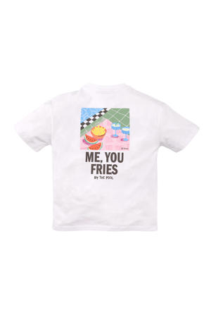 T-shirt Zayd met backprint wit