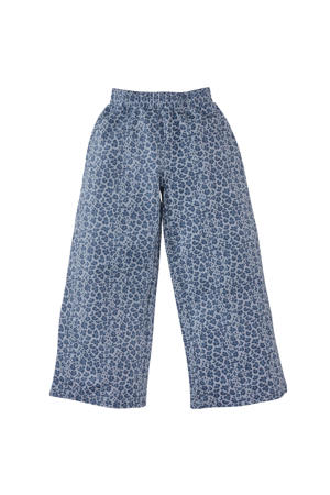 wide leg jeans Selin panterprint blauw