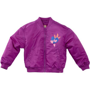 zomer bomberjack Lucia met backprint violet
