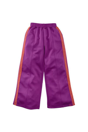 wide leg broek Zuzanna violet/koraal