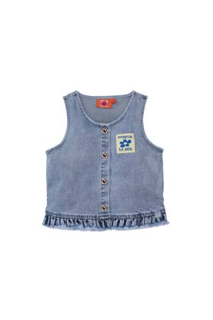 denim gilet Cateleya light blue denim