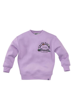 sweater Aris met printopdruk lila