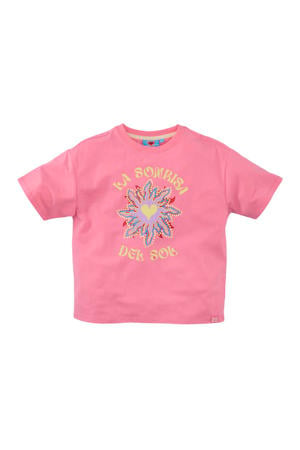 T-shirt Novy lichtroze/lichtgeel