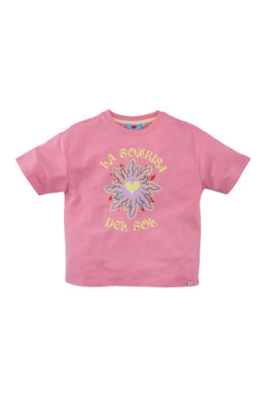 T-shirt Novy lichtroze/lichtgeel