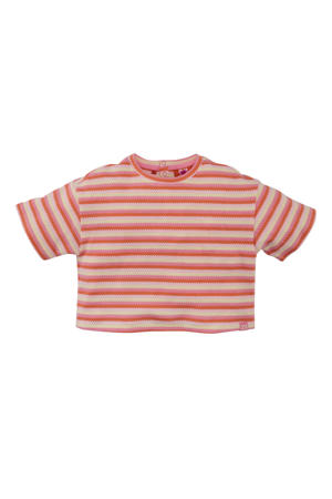 cropped shirt Gaia oranje/lichtgeel/koraal