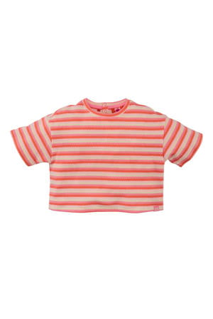 cropped shirt Gaia oranje/lichtgeel/koraal