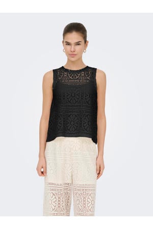top zwart crochet