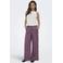 ONLY wide leg high waist gestreepte casual broek paars