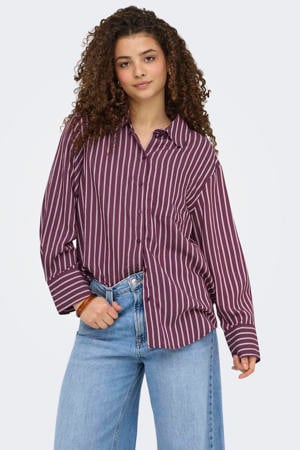 gestreepte blouse paars
