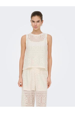 top ecru crochet