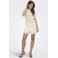 ONLY regular waist gestreepte casual short crème