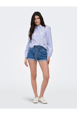 regular waist denim short