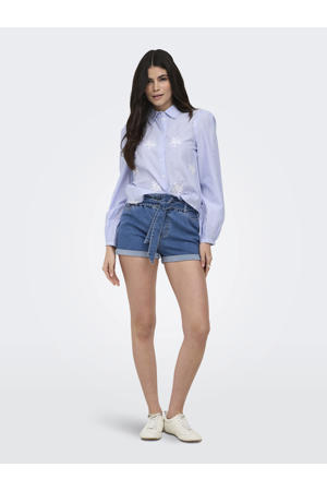 regular waist denim short